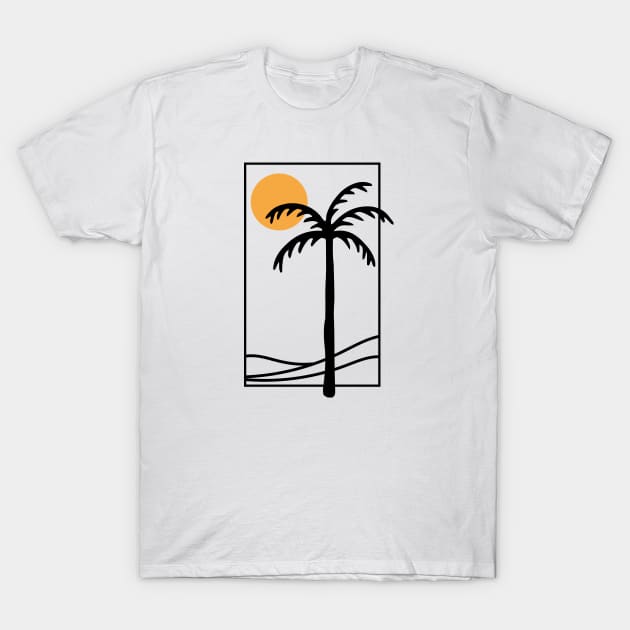 Palm Tree T-Shirt by SommersethArt